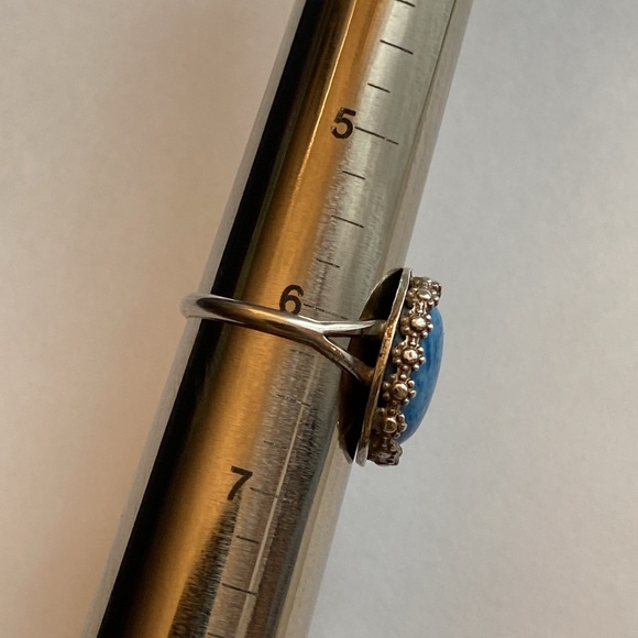 Victorian sterling Robin’s Egg ring - Picture 7 of 17